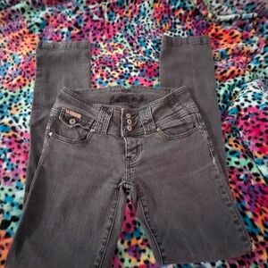 Bubblegum Teen Juniors Jeans with Triple-Button Waist Size 7/8